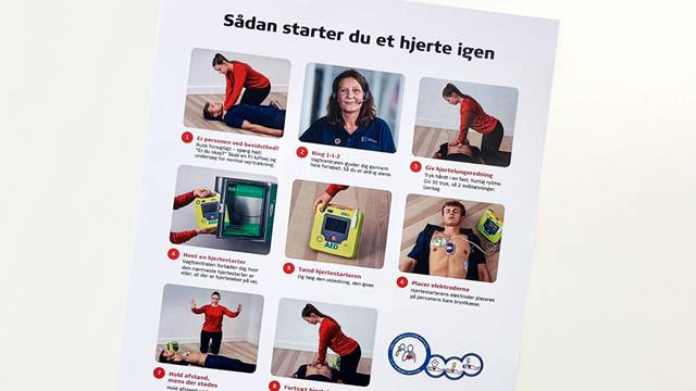 Foto af hjertestarterplakat